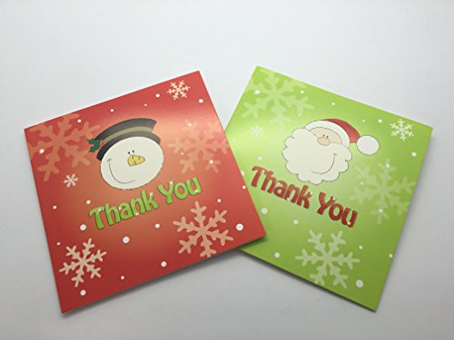 Pack of 20 Christmas Thank You Cards with Envelopes