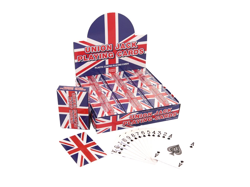 9x6cm Plastic Coated Union Jack Playing Cards