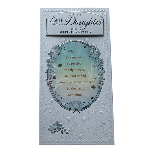 On The Loss of Your Daughter With Deepest Sympathy Soft Whispers Card