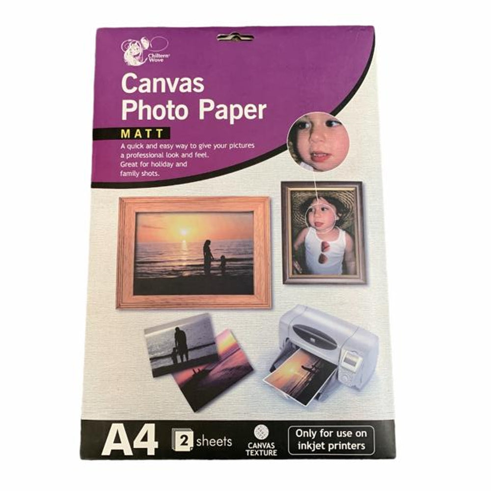 Pack of 2 A4 Matt Canvas Photo Paper