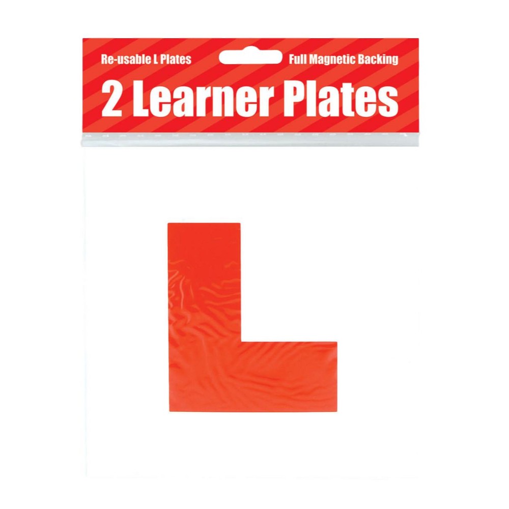 2 Magnetic Red L Learner Plates