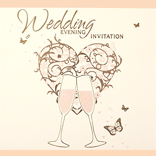 Wedding Evening Invitations And Envelopes (Pack of 6)