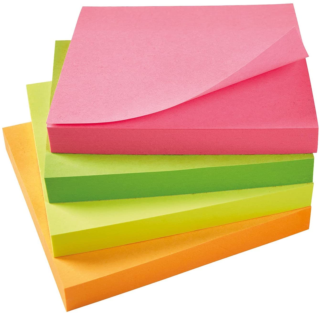 Assorted Neon Colours Q-Connect Quick Note Cube 76 x 76mm