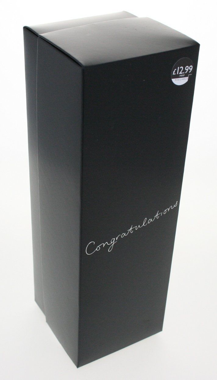 Cut Crystal Champagne Flute 18th Birthday in Red & Black Box