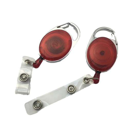 Red Key Reel ID Card Badge Holder