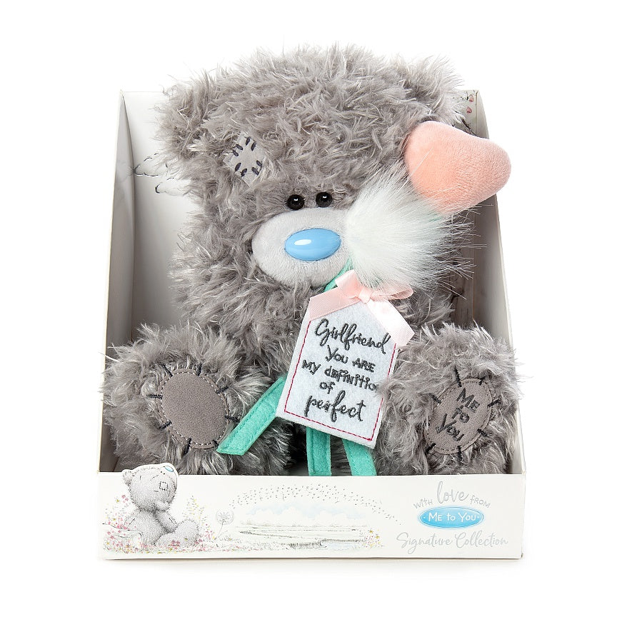 Tatty Teddy Holding Bunch of Dandelionst With Gift Tag Me to You Bear