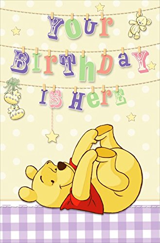 Disney winnie the pooh your birthday is here birthday card