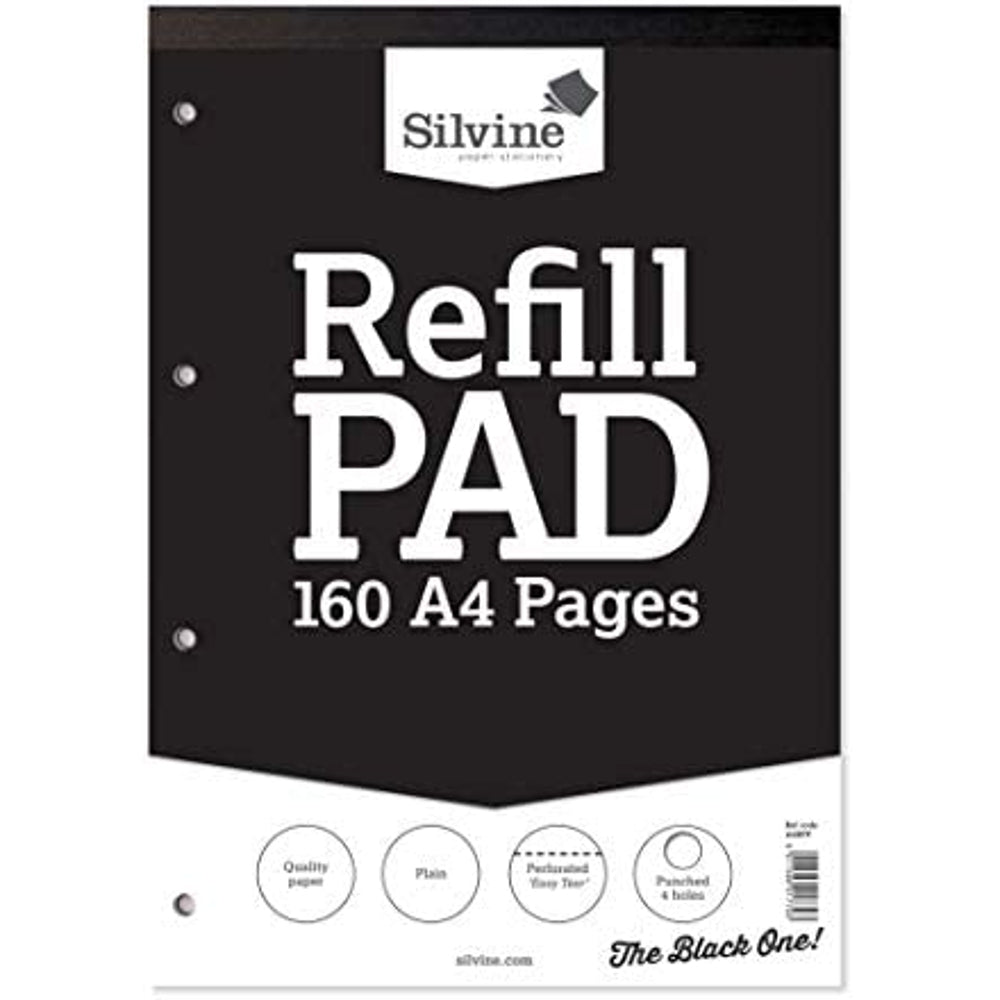 160 Plain White Pages A4 Refill Pad