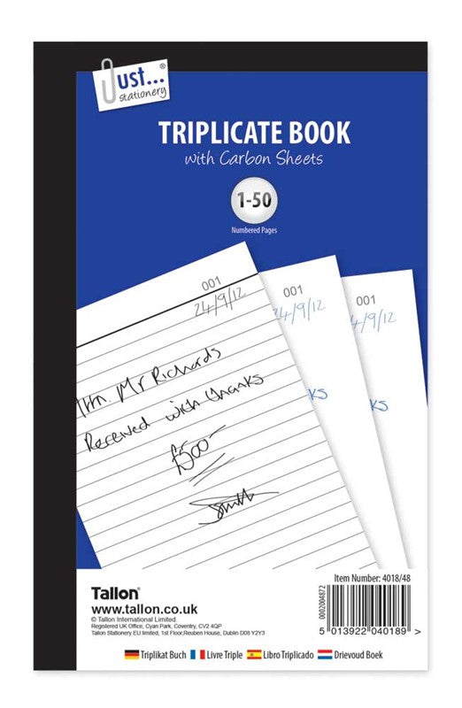 Triplicate Book Full Size