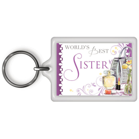 World's Best Sister Celebrity Style Keyring