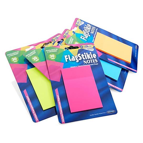 Pack of 30 Piece 50 x 76mm Flag Stikie Notes by Stik-Ie