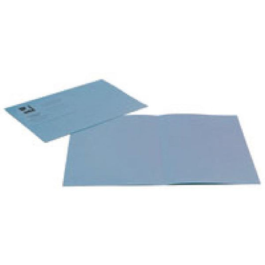 Pack of 100 Lightweight 180gsm Foolscap Blue Square Cut Folders