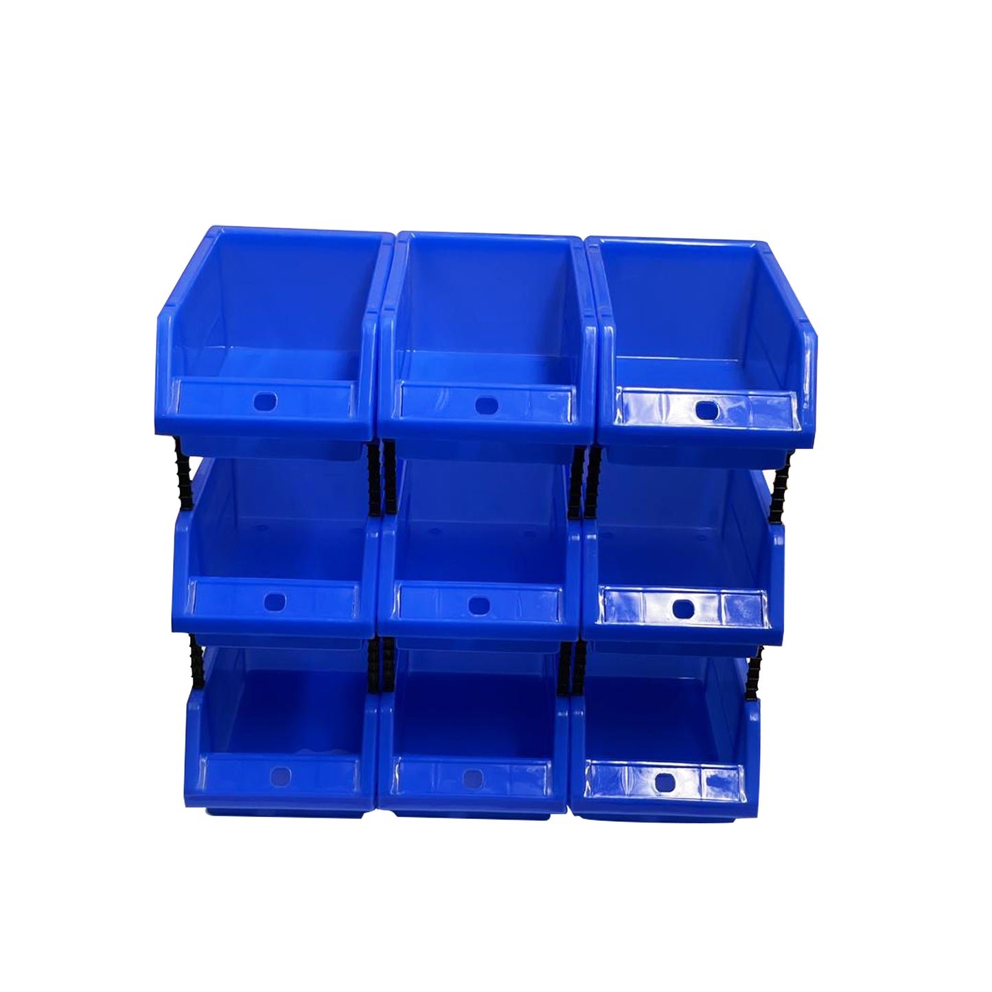 Stackable Blue Storage Pick Bin with Riser Stands 245x158x108mm