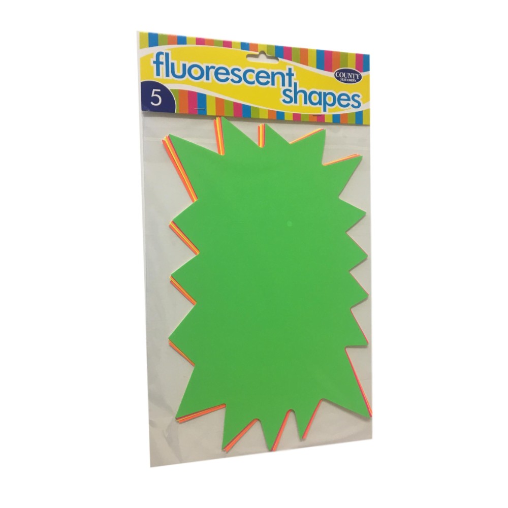 5 Fluorescent Flashes Shapes 185x295mm