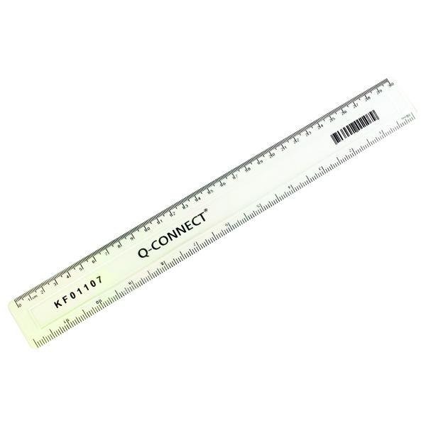 Q-Connect 300mm/30cm Clear Ruler