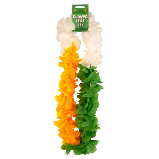 Lei Hula Tri Col Green/white/orange 100cm