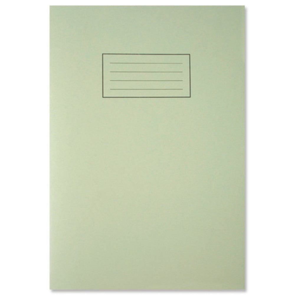 Silvine A4 Green Exercise Book - Lined with Margin