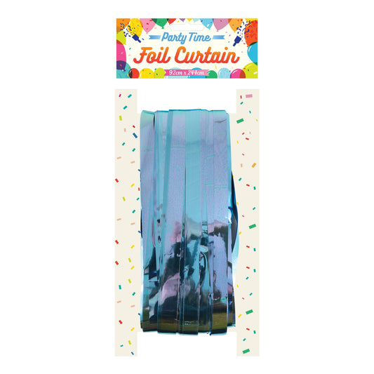 Curtain Door Foil Baby Blue 1.2cm Cut 92 x 244cm