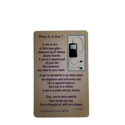 What Is A Son ....Wallet Card (Sentimental Keepsake Wallet /Purse Card)