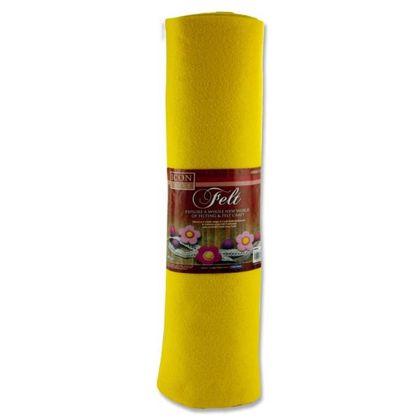 45cm X 5m Yellow Felt Roll by Icon Craft