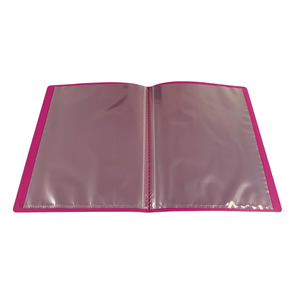 A5 Pink Flexible Cover 10 Pocket Display Book