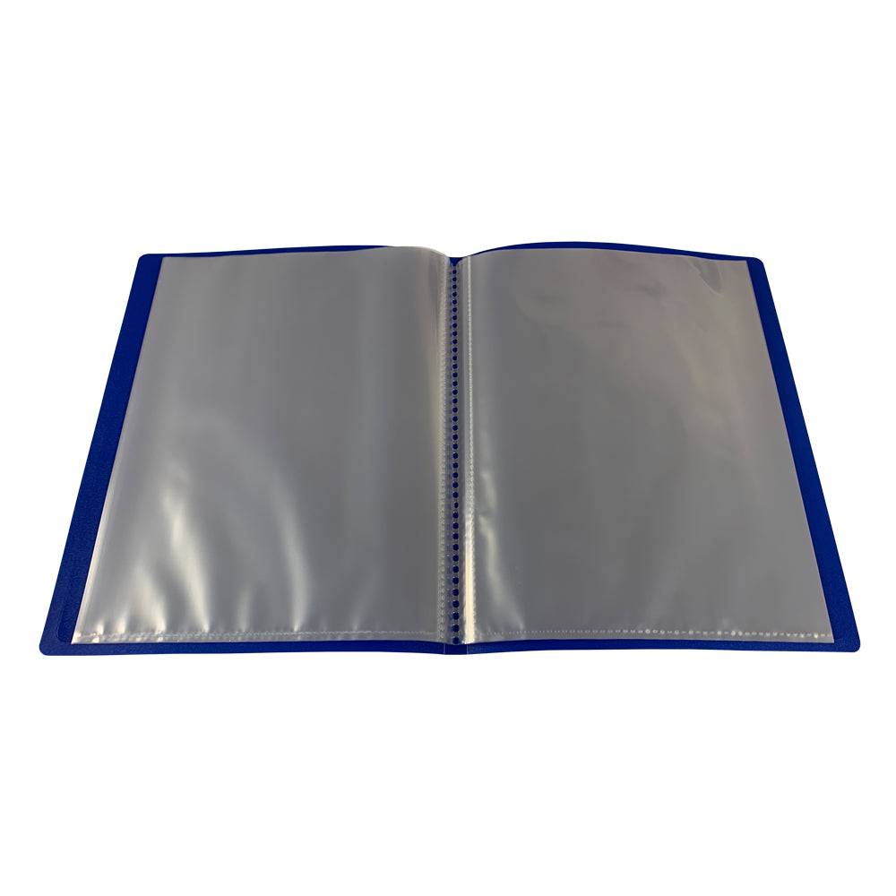 A5 Blue Flexible Cover 10 Pocket Display Book