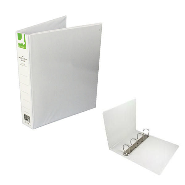 Pack of 6 A4 White 40mm Presentation 4D-Ring Binders