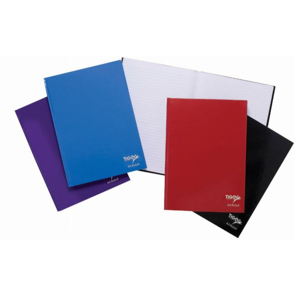 5 x A4 Casebound Feint Ruled 160 Sheet Notebook