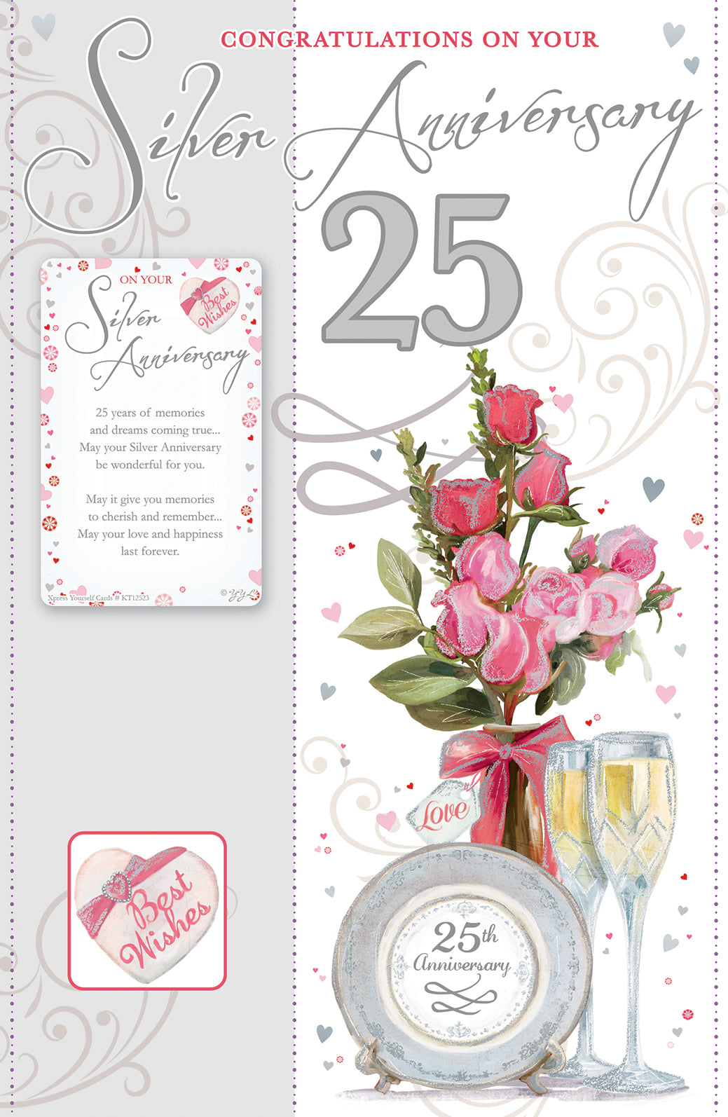 Silver Anniversary Keepsake Treasures Congratulations Card