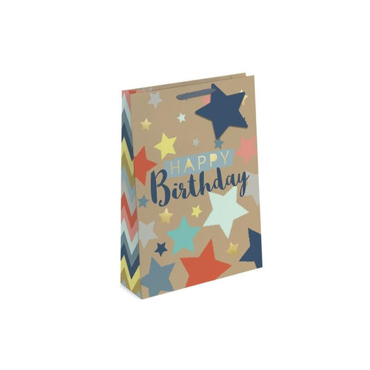 Kraft Effect Medium Birthday Gift Bag