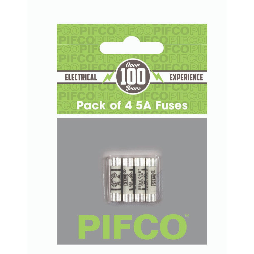 Pack of 4 5Amp Mains Fuses by Pifco