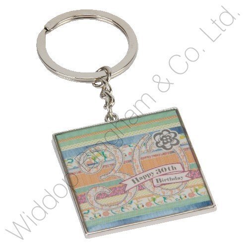 Laura Darrington Patchwork Collection Keyring - 30th Birthday