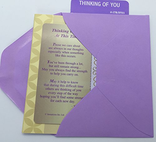 Thinking Of You At This Time Sentimental Keepsake Wallet / Purse Greeting Card