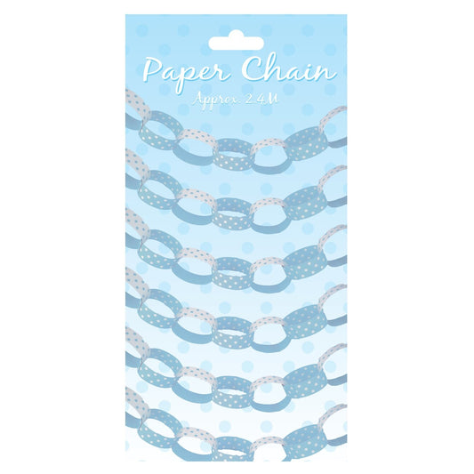 Chain Paper Polka Dot Blue 2.4m