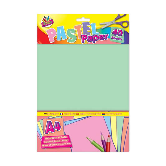 Pack of 40 Sheets A4 Pastel Colour Paper