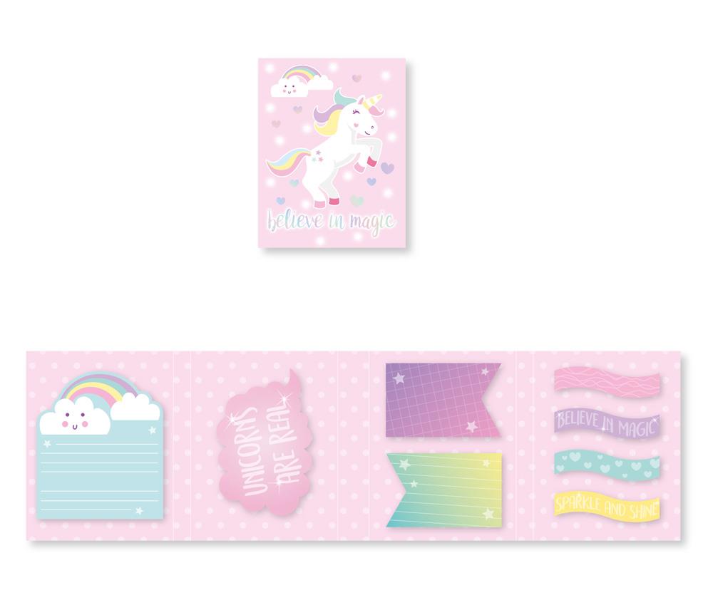 Unicorn Design Die Cut Note Set