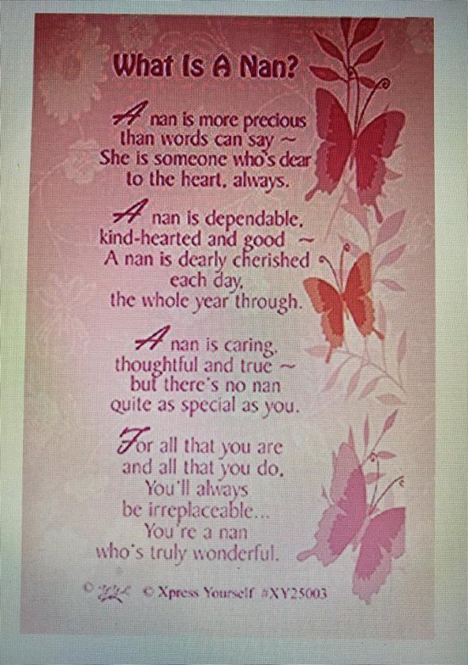 What Is A NAN Nice Verse Xpress Yourself Keepsake Greeting Card