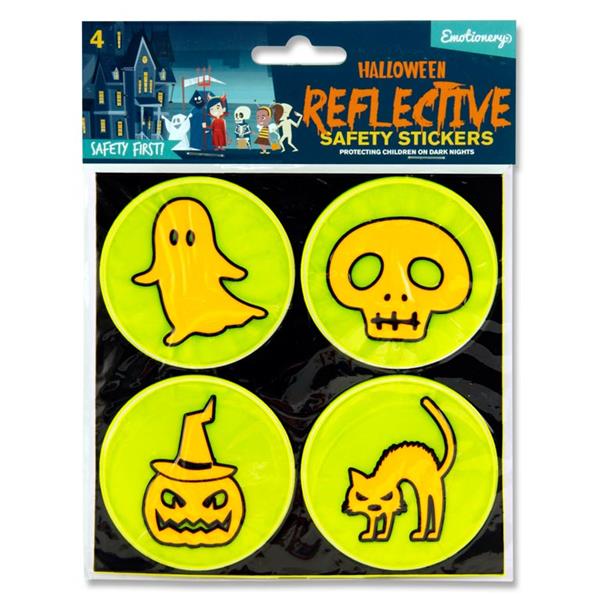 Pack of 4 Halloween High-visibility Reflective Safety Stickers by Emotionery