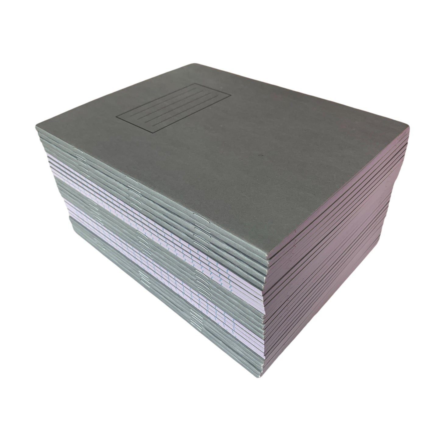 Pack of 50 Janrax 9x7" Grey 80 Pages Feint and Ruled Exercise Books