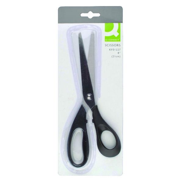 Q-Connect Scissors 210mm Black Stainless Steel