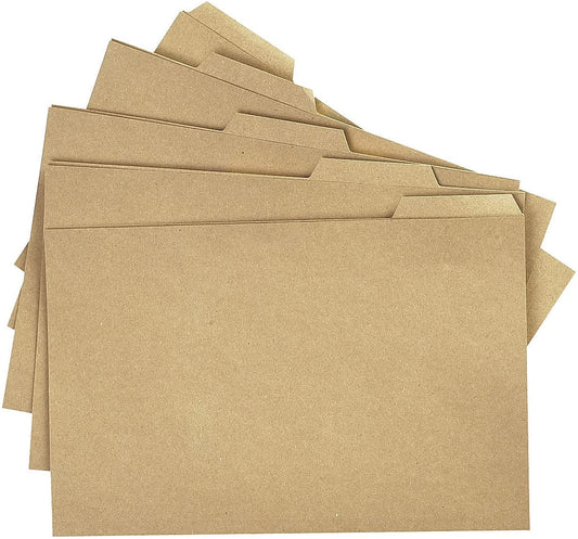 Q-Connect Kraft Tabbed Folder 170gsm 356x240mm Buff (Pack of 100) KF01578