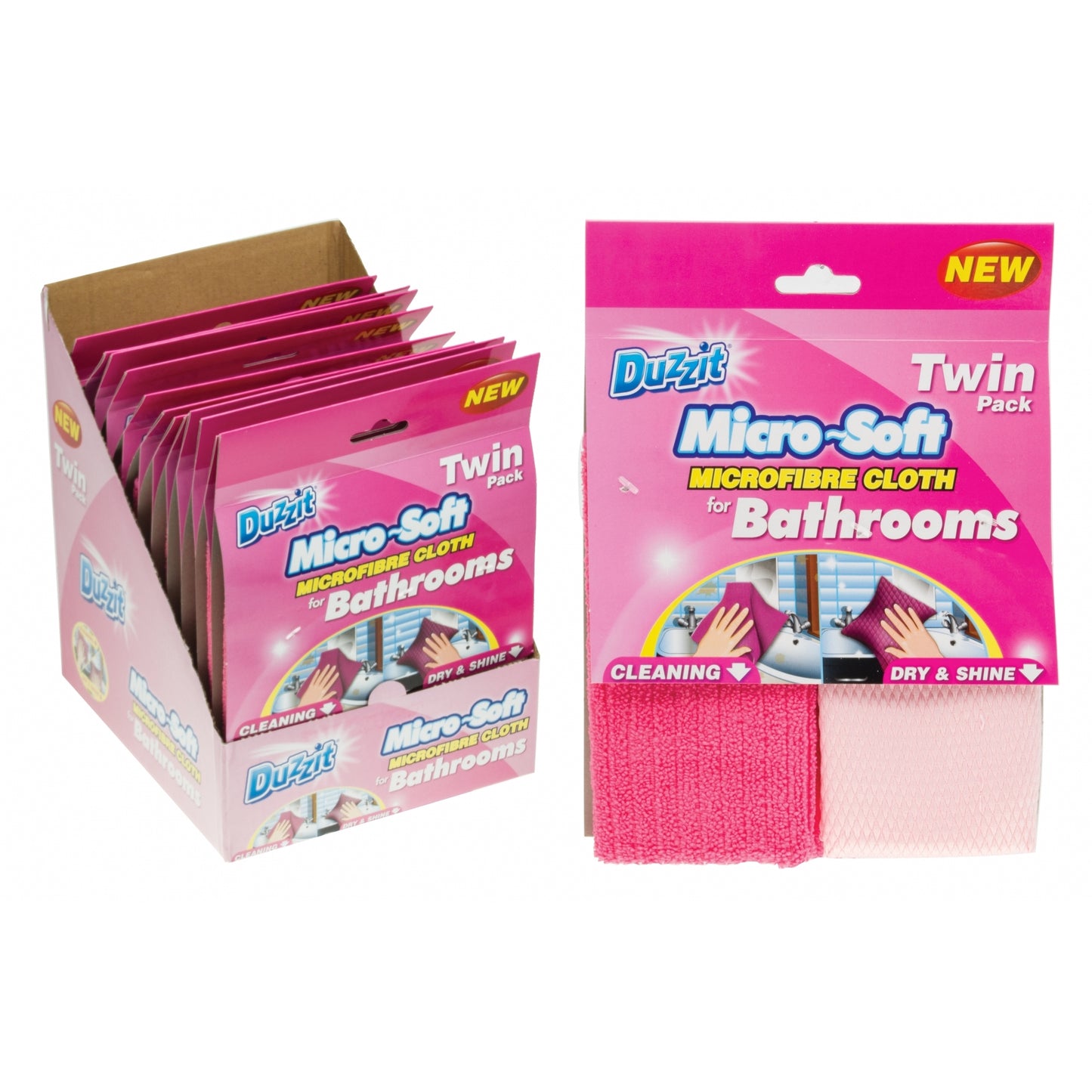 Duzzit Micro Soft Bathroom Cloth Twin Pack