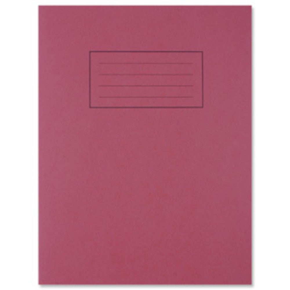 Silvine 9"x7" Red Exercise Book - Lined with Margin