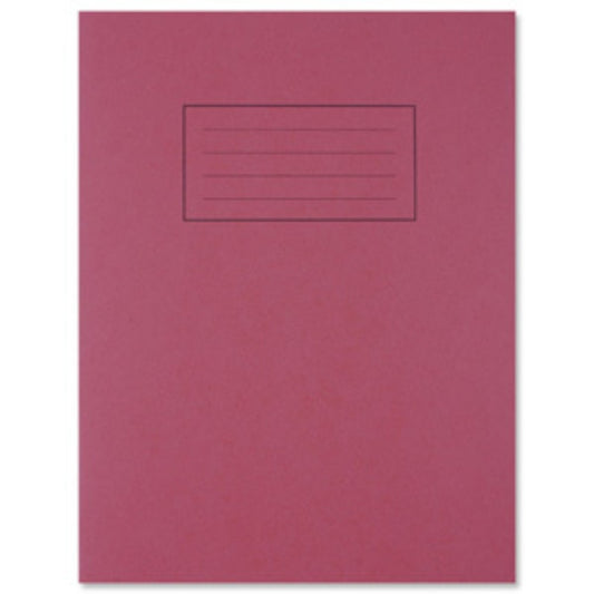 Silvine 9"x7" Red Exercise Book - Lined with Margin