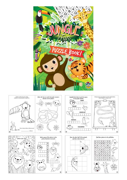 Mini Jungle Puzzle Book