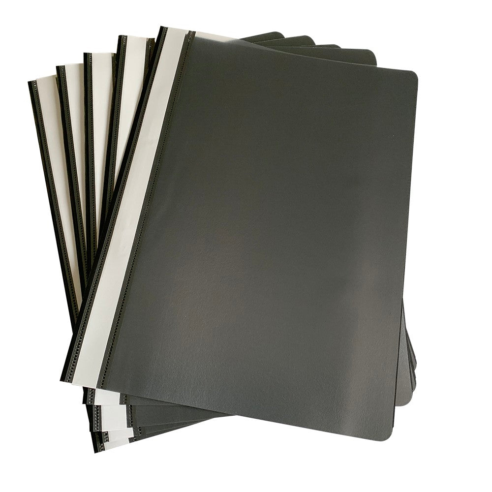 Pack of 12 Black A4 Project Folders by Janrax