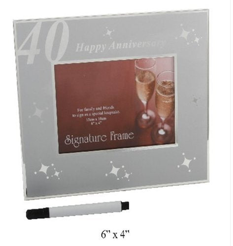 Celebrations Signature Frame 40th Anniversary 6"x4" With Pen