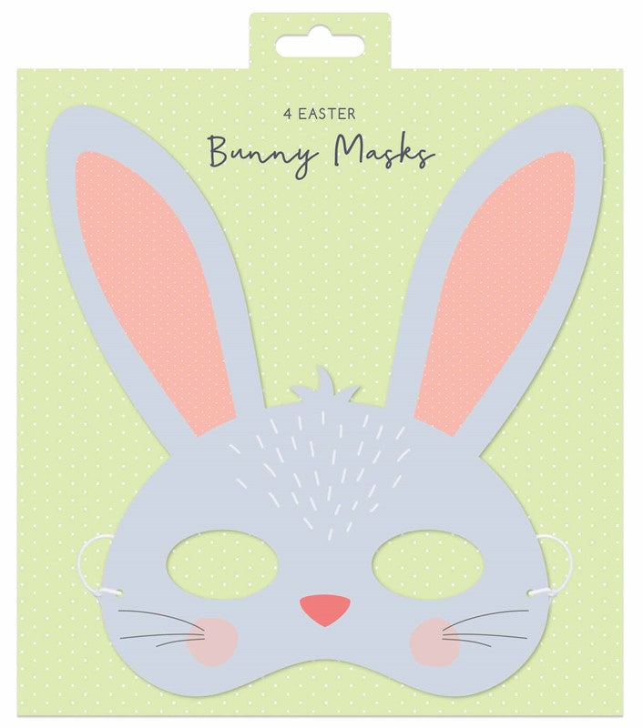 Pack of 4 Easter Bunny Card Face Masks