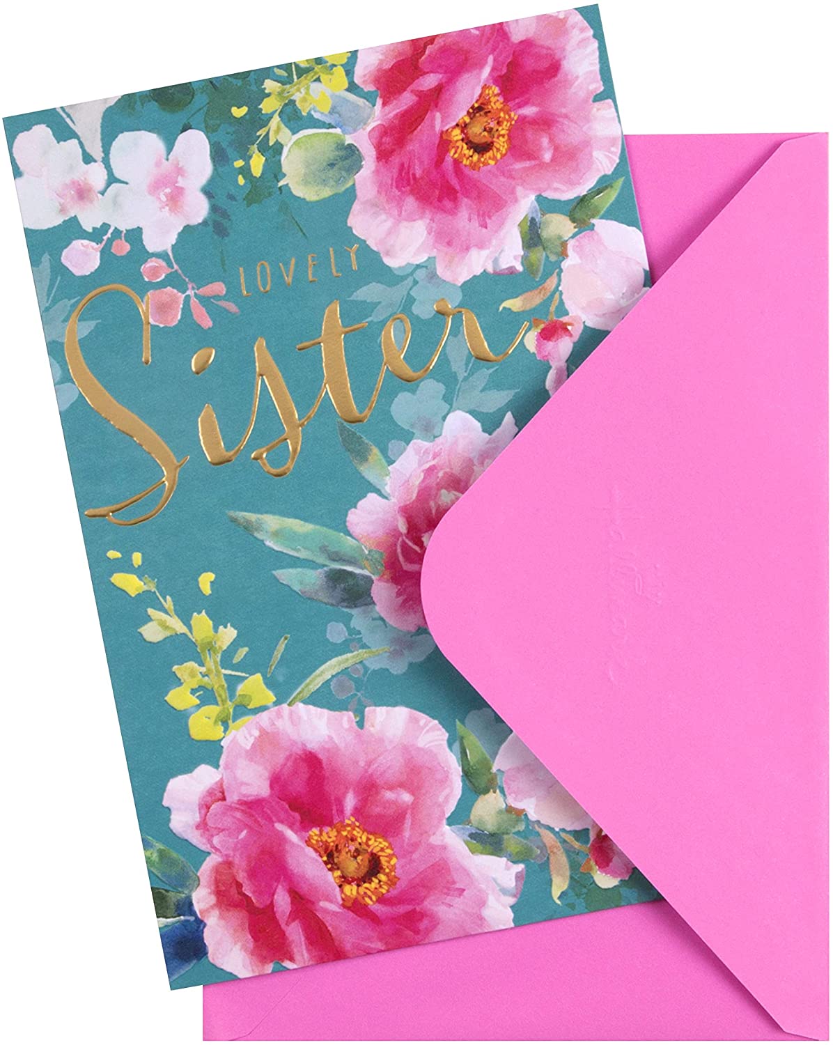 Lovely Sister Floral Design Birthday Card