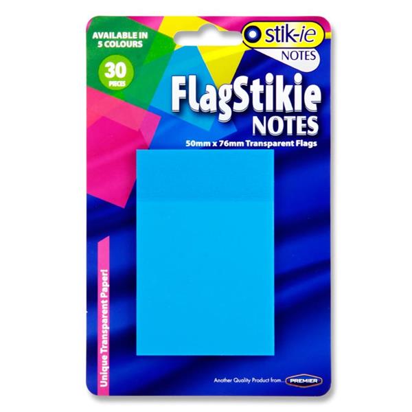 Pack of 30 Piece 50 x 76mm Flag Stikie Notes by Stik-Ie